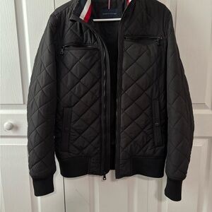 Tommy Hilfiger Black Quilted Puffer Jacket.